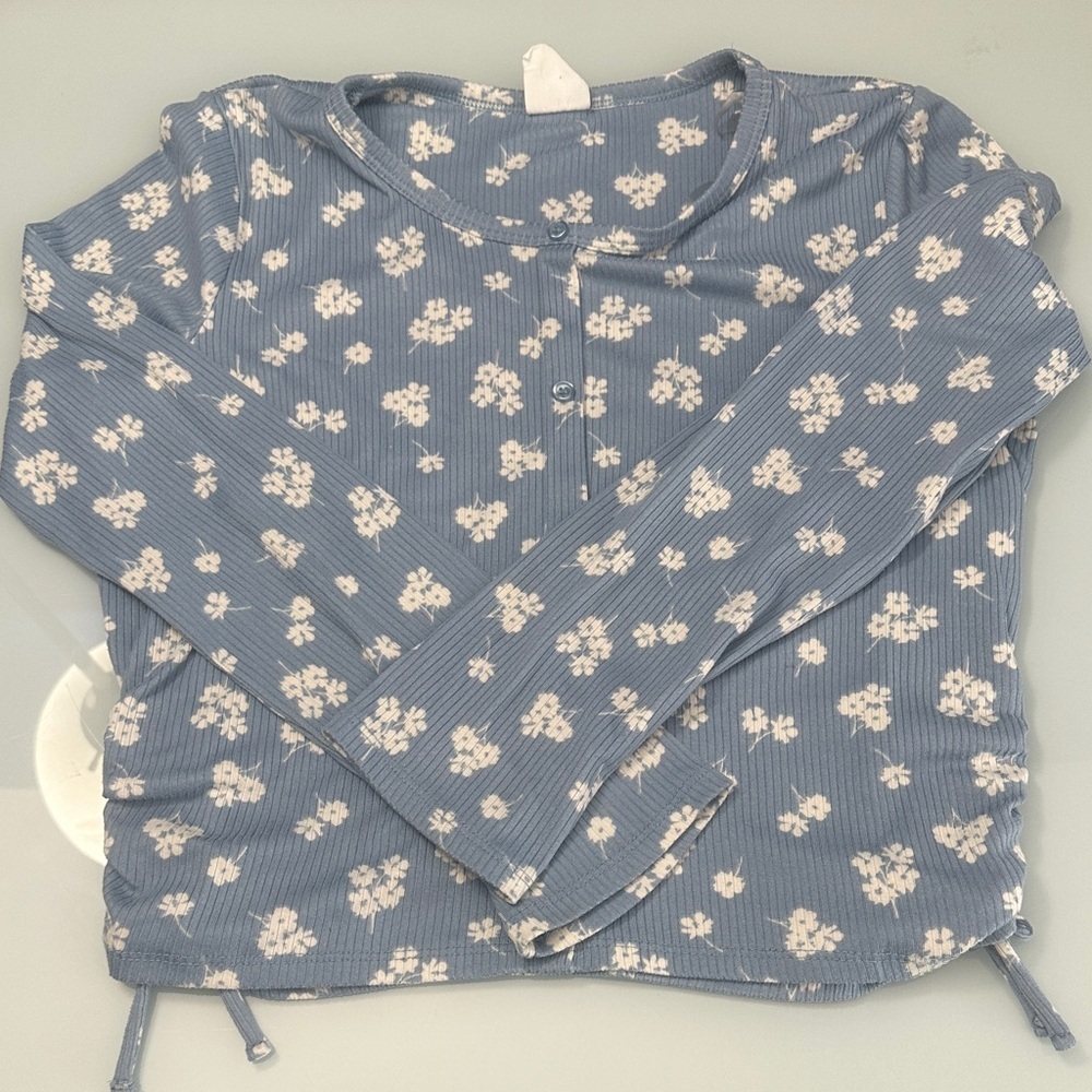 Self Esteem Ribbed Floral Top